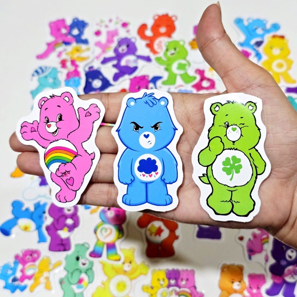 สติ๊กเกอร์ ตุ๊กตาหมี แคร์แบร์ Care Bears งานดี สีสวย ติดแน่น กันน้ำ (50ชิ้น)