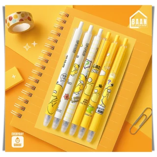 ส่งด่วน BAAN ปากกากดลบได้ ชุดปากกาเจล หมึกน้ำเงิน ลายการ์ตูนน่ารัก ขนาด 0.5 mm. 6 ชิ้น/กล่อง เครื่องเขียน พร้อมส่งในไทย