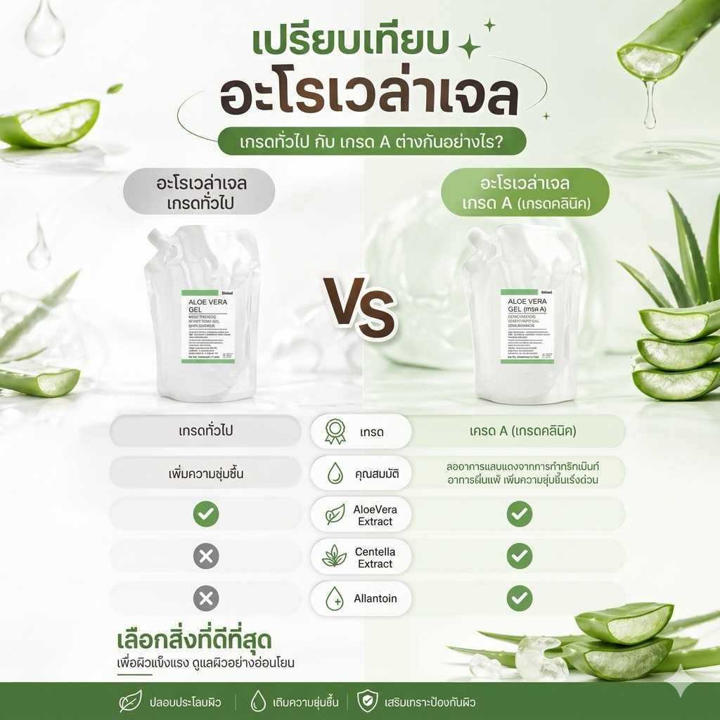 💥ผลิตในไทย💥 Aloe Vera Gel 100% เจลว่านหางจระเข้ เจลว่าน เจลอโลเวร่า รูปที่ 5