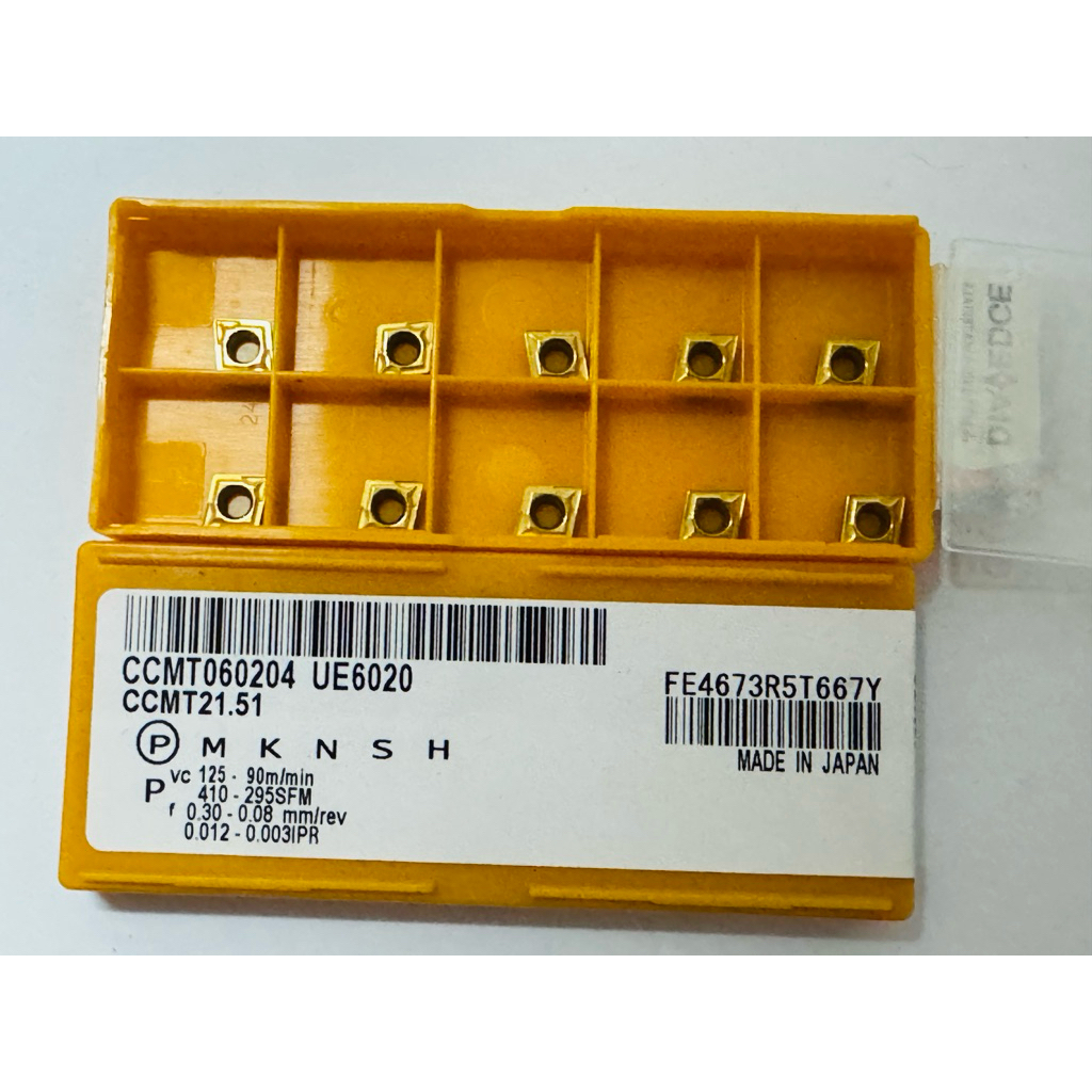 *ของใหม่พร้อมส่ง* เม็ดมีดกลึงคาร์ไบท์ CCMT060204 UE6020 งานกลึงเหล็กเหนียวและเหล็กทั่วไป