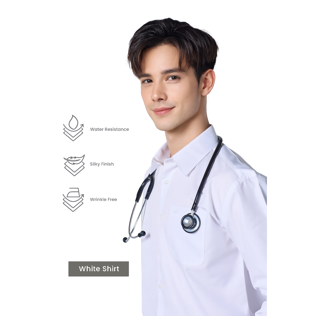 Arfi Premium White Shirt เสื้อเชิ้ตแขนยาวสีขาว