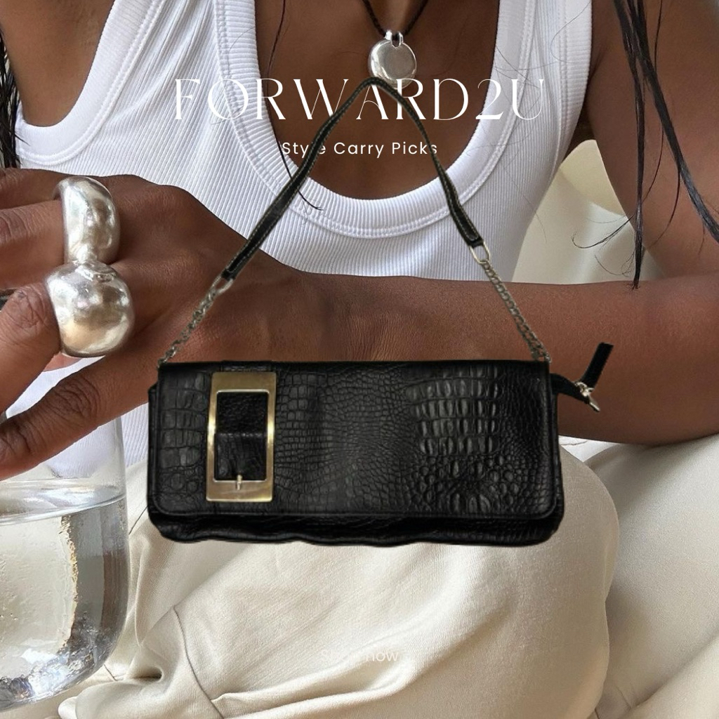 Style Carry Picks | FORWARD2U👜✨กระเป๋าหนัง กระเป๋าสะพาย y2k fairy 🧚 ลายดอก งานแบรนด์ มินิมอล ทะเล น่