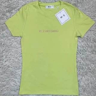 เสื้อยืดคอกลมแขนสั้น รีดเพชร ลาย SHE SSRENSSE