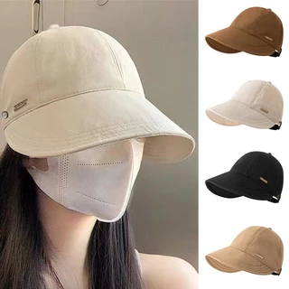 หมวกกันแดดสตรีรุ่นใหม่ หมวกเบสบอล หมวกปลายแหลมกันรังสียูวีแบบกลวงพับได้ สไตล์เกาหลี แฟชั่นปรับขนาด