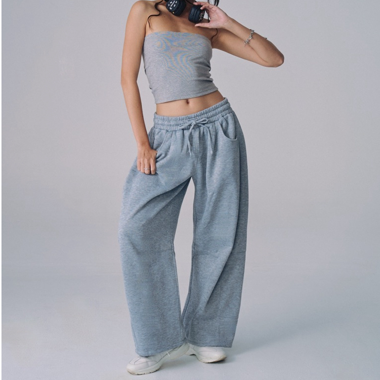 กางเกงวอร์ม Lifetime baggy sweatpants สีเทา
