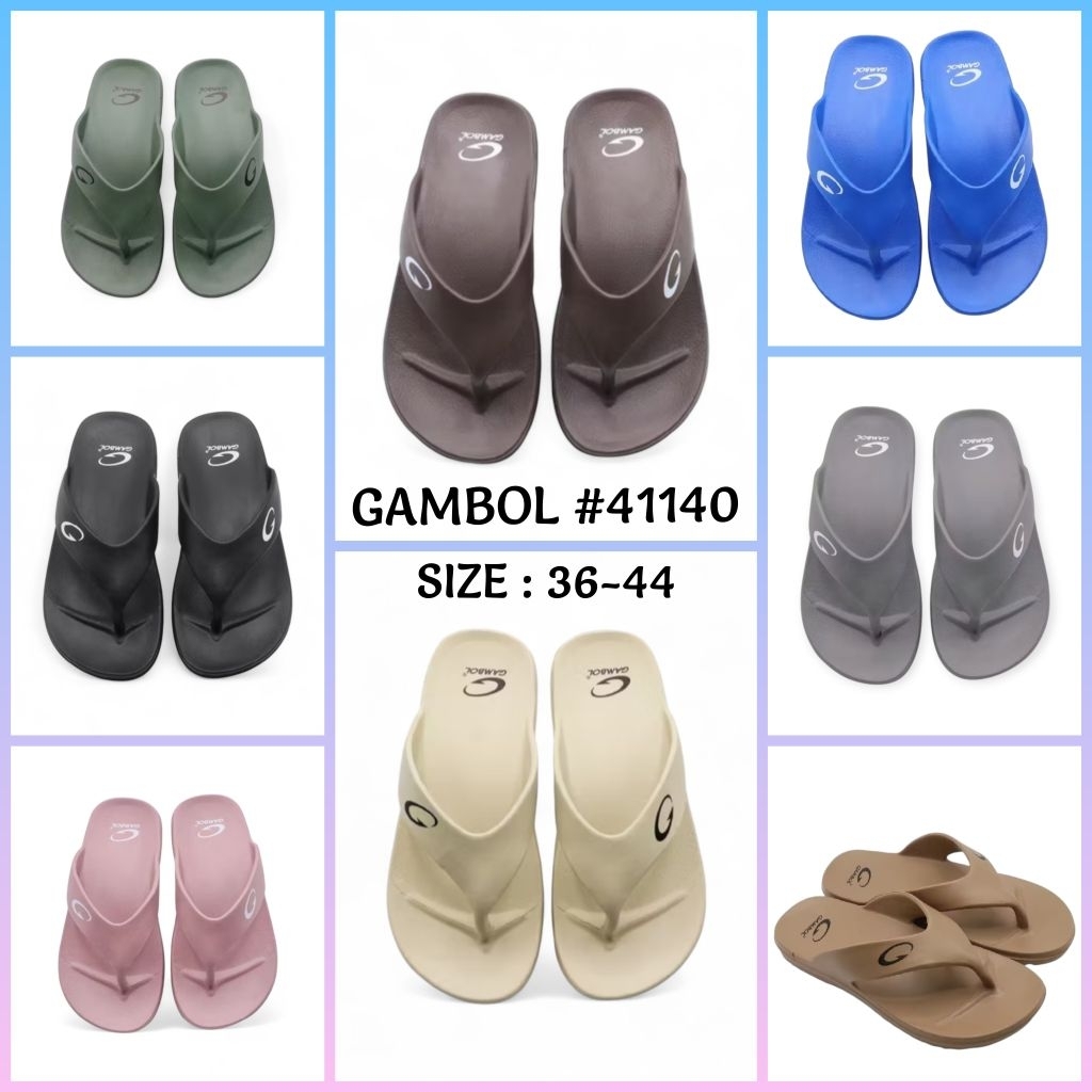 รองเท้าแตะแบบหูหนีบ ยี่ห้อ Gambol รุ่น GB41140 Size.36-44 ใส่ได้ทั้งผู้ชายและผู้หญิง *พร้อมส่งจากไทย