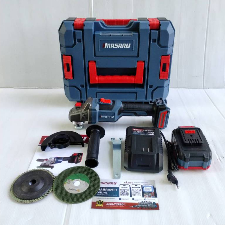 MASARU เครื่องเจียร20V 💥รุ่นใหม่ล่าสุด💥 SCG-615-B1 มอเตอร์บลัสเลส ( มีระบบกันสะบัด กันตก ) รับประกัน1ปี ของแท้100%