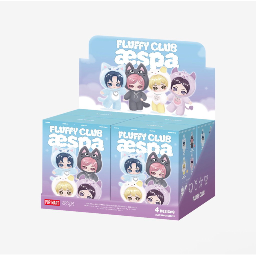 ( พร้อมส่งใน🇹🇭 ยก Box ) aespa Fluffy Club Series Vinyl Plush Doll Pendant