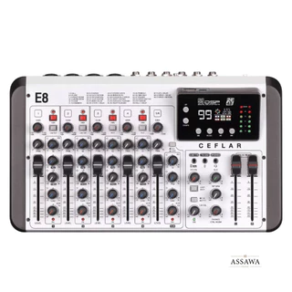 [ ของแท้ พร้อมส่ง ประกัน 1 ปี ] Ceflar E-8 Mixer มิกเซอร์ 8 Channel มี OTG Audio Mixer สตรีมมิ่ง ไลฟ์สด Ceflar E8