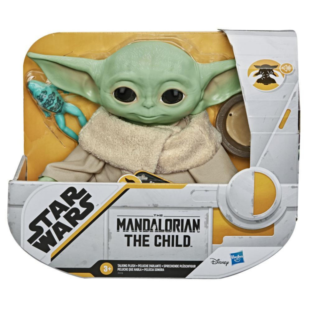 Star Wars The Mandalorian Grogu Talking Plush – ตุ๊กตาเบบี้โยดา พูดได้ มีเสียง 10 แบบ พร้อมอุปกรณ์ Hasbro