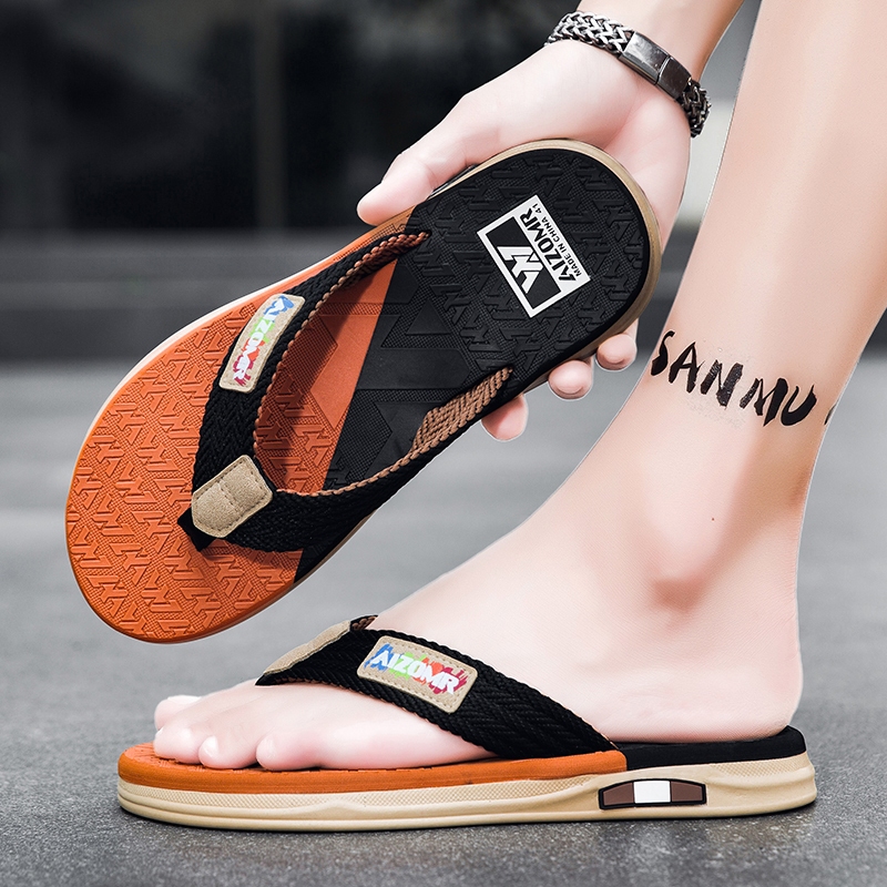 AIZOMR รองเท้าแตะหูหนีบ ชายหาด แฟชั่น รุ่นใหม่ ใส่สบาย ไม่ดีดน้ำ ผู้หญิงผู้ชายใส่ได้หมด เป็นของแท้จากโรงงาน 100% A2268