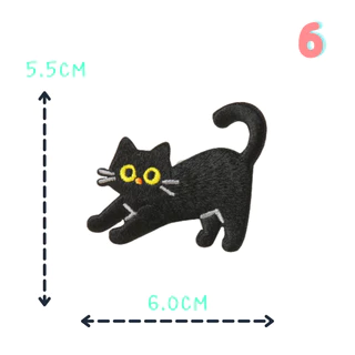 🐾✨ตัวรีดติดเสื้อC79 น้องแมว 10 ท่าทาง 🐈‍⬛ ตัวรีดปักสุดกวน DIY แต่งเสื้อผ้าสไตล์มินิมอล🐾✨