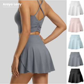 รุ่นใหม่ล่าสุด✨Araya Lady กระโปรงเทนนิส กระโปรงกีฬา มีซับกางเกง มีกระเป๋า Sport Skirt AS-JYMQ110