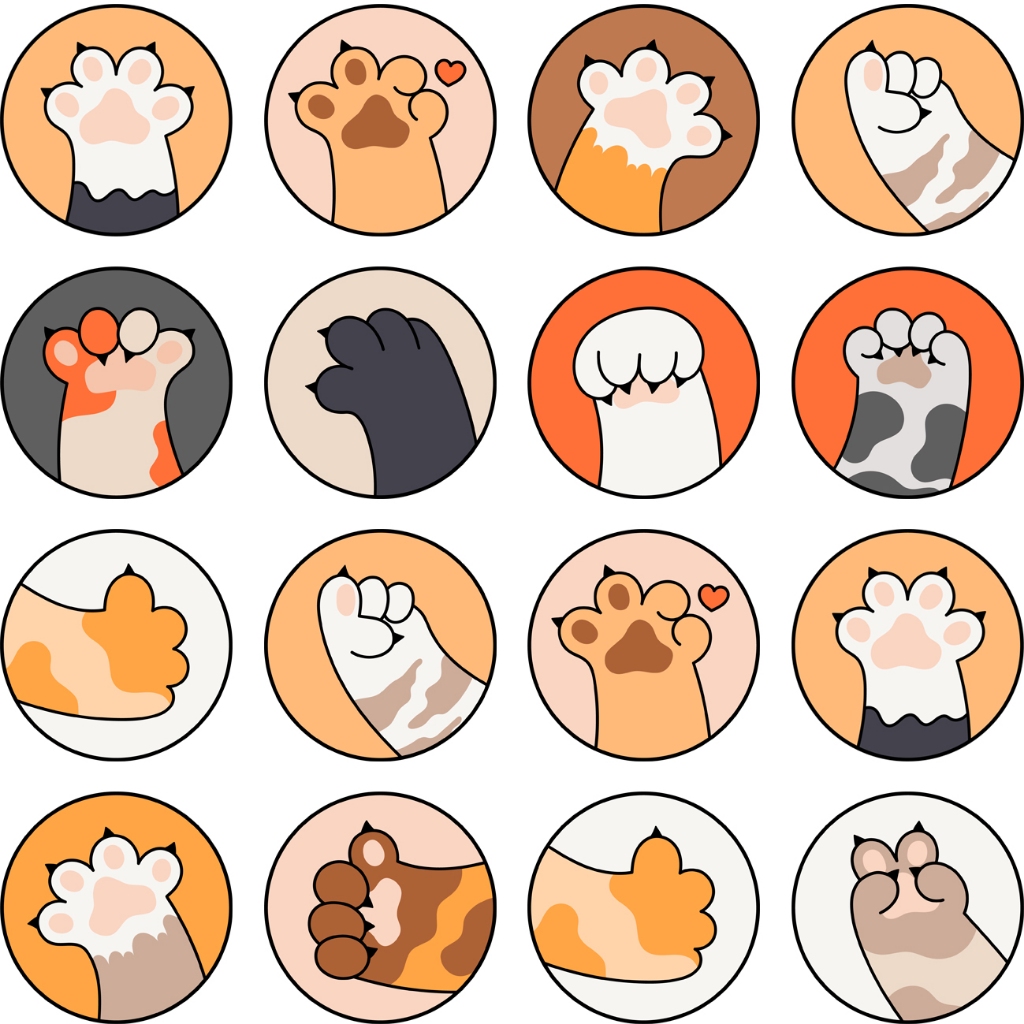 ตัวรีดติดเสื้อ ลาย Cat-Paw อุ้งเท้าแมว F.403
