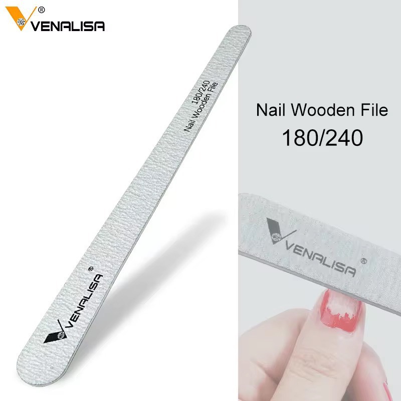 🔥พร้อมส่ง🔥VNL02 ตะไบบางเล็บ VENALISA 180/240 ตะไบเล็บมืออาชีพ Nail File สำหรับเล็บเจล/อะคริลิค