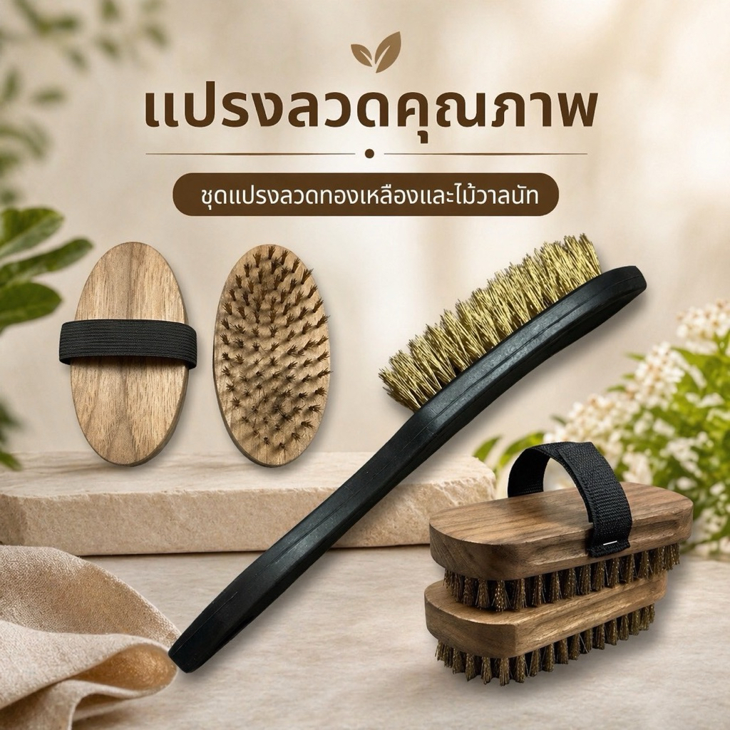 🛠️ แปรงลวดทองเหลืองแบบวงรีด้ามไม้และด้ามพลาสติกสีดำแบบหนา แปรงลวดทองเหลืองคุณภาพสูง