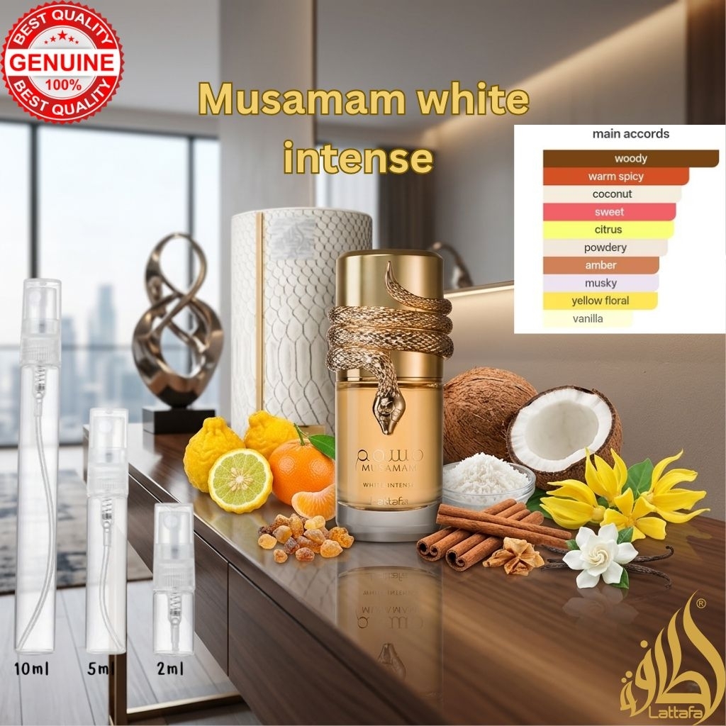 Musamam white intense น้ำหอมอาหรับแบ่งขายขนาดทดลอง 2/5/10ml. ของแท้100% พร้อมส่ง นำเข้าจาก U.A.E. จัดส่งด่วน