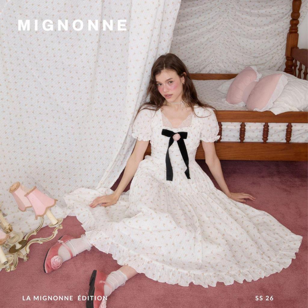 La Mignonne (XS-3XL) Little Bloom Story Maxi Dress เดรสใส่เที่ยว เดรสที่ใส่แล้วรู้สึกตัวเองน่ารักขึ้นทันที ผ้านุ่ม พริ้ว