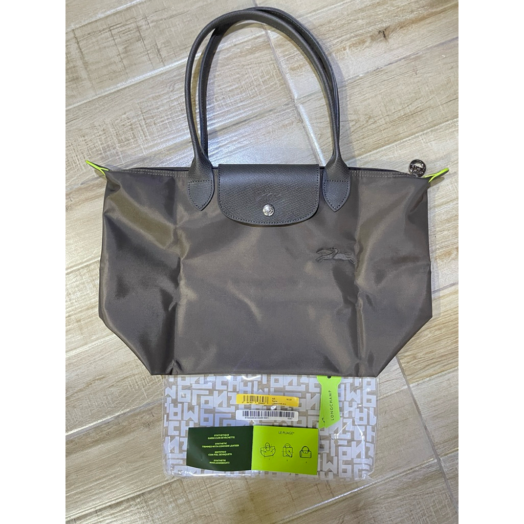 กระเป๋า Longchamp LE PLIAGE GREEN LARGE TOTE BAG แท้มือสอง ไซส M หูยาวมือสองสวยกริปๆ