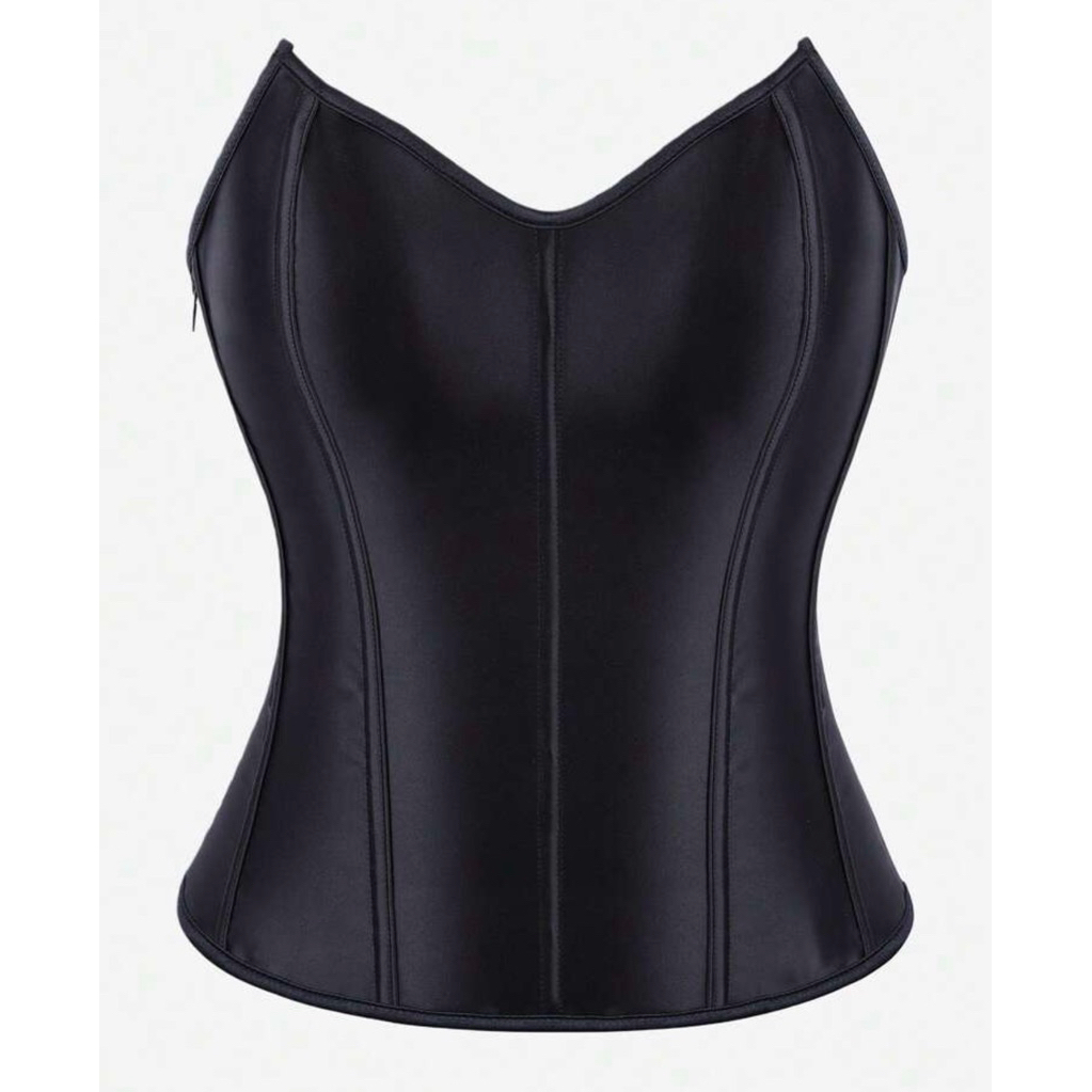 ส่งต่อ มือสอง ไม่มีตำหนิ 36-38 / Cropped black corset with boning Corset no zipper