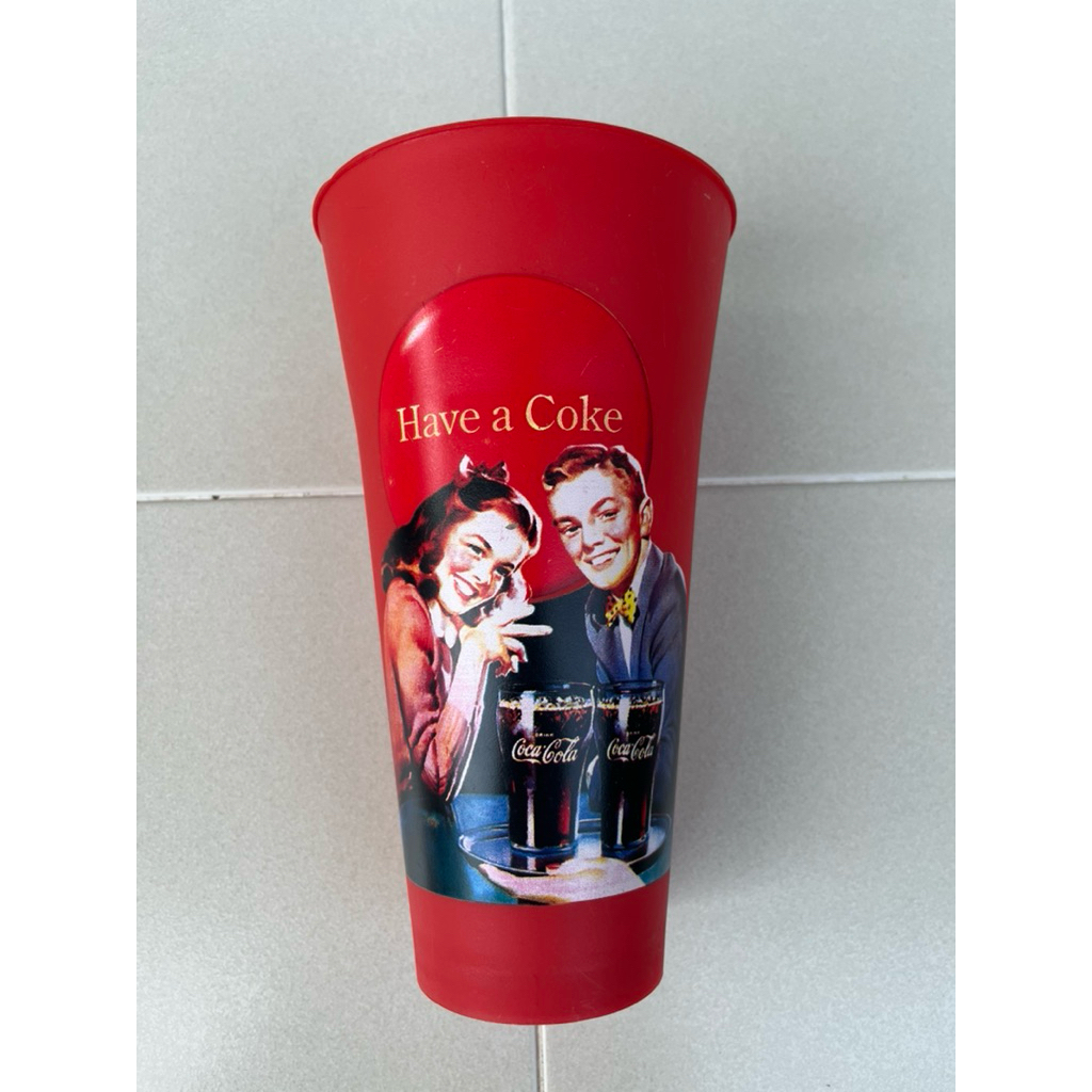 แก้วพลาสติก                  coke coca cola ไม่มีฝา