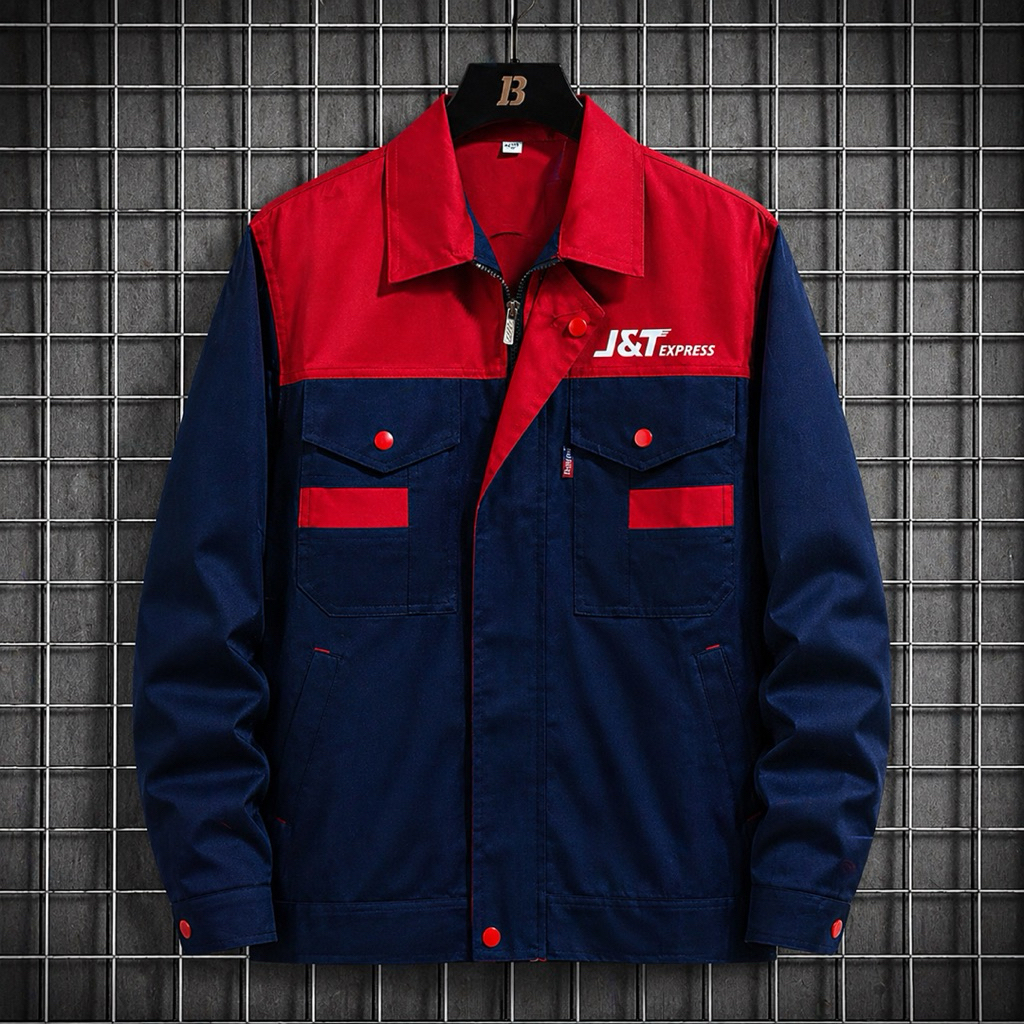 JT-02 📍เสื้อแจ็คเก็ต J&T Express  ‼️สีกรม-แดง‼️