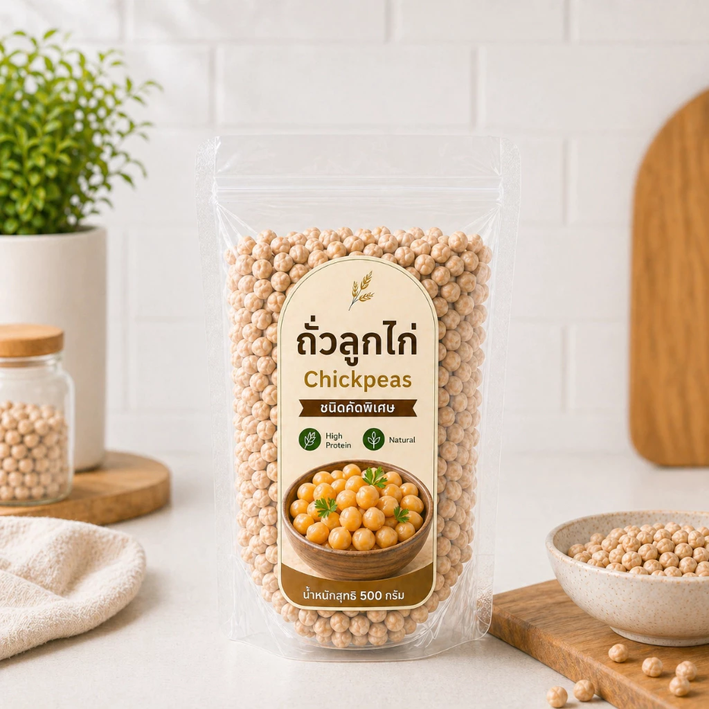 ถั่วลูกไก่ Chickpeas 500g โปรตีนสูง ไฟเบอร์สูง | Plant-Based Protein ถั่ว Garbanzo