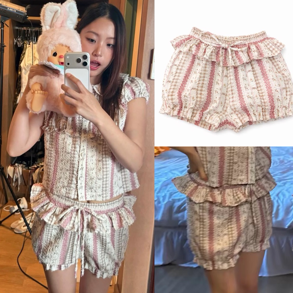 ETOILE BNK | Morning Short กางเกงขาสั้น แต่งระบาย 2 ชั้น เอวเป็นสม๊อคยางยืดปรับได้ พร้อมส่ง New✨in P