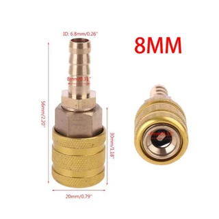 หัวเติมลมแบบแบบล็อก ( Coupler ) หางปลา,ปลดเร็ว 6 มิล และ 8 มิล