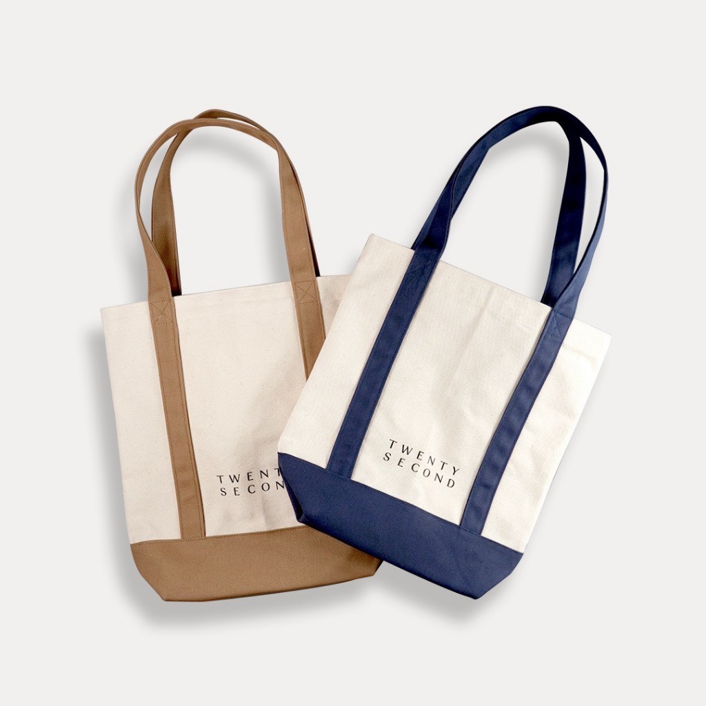 TWENTYSECONDกระเป๋า Two-tone Tote Bag