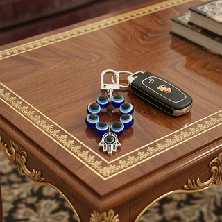 สร้อยข้อมือสแตนเลส พวงกุญแจ Evil Eye ผ่านพิธีปลุกเสกโดยพราหมณ์