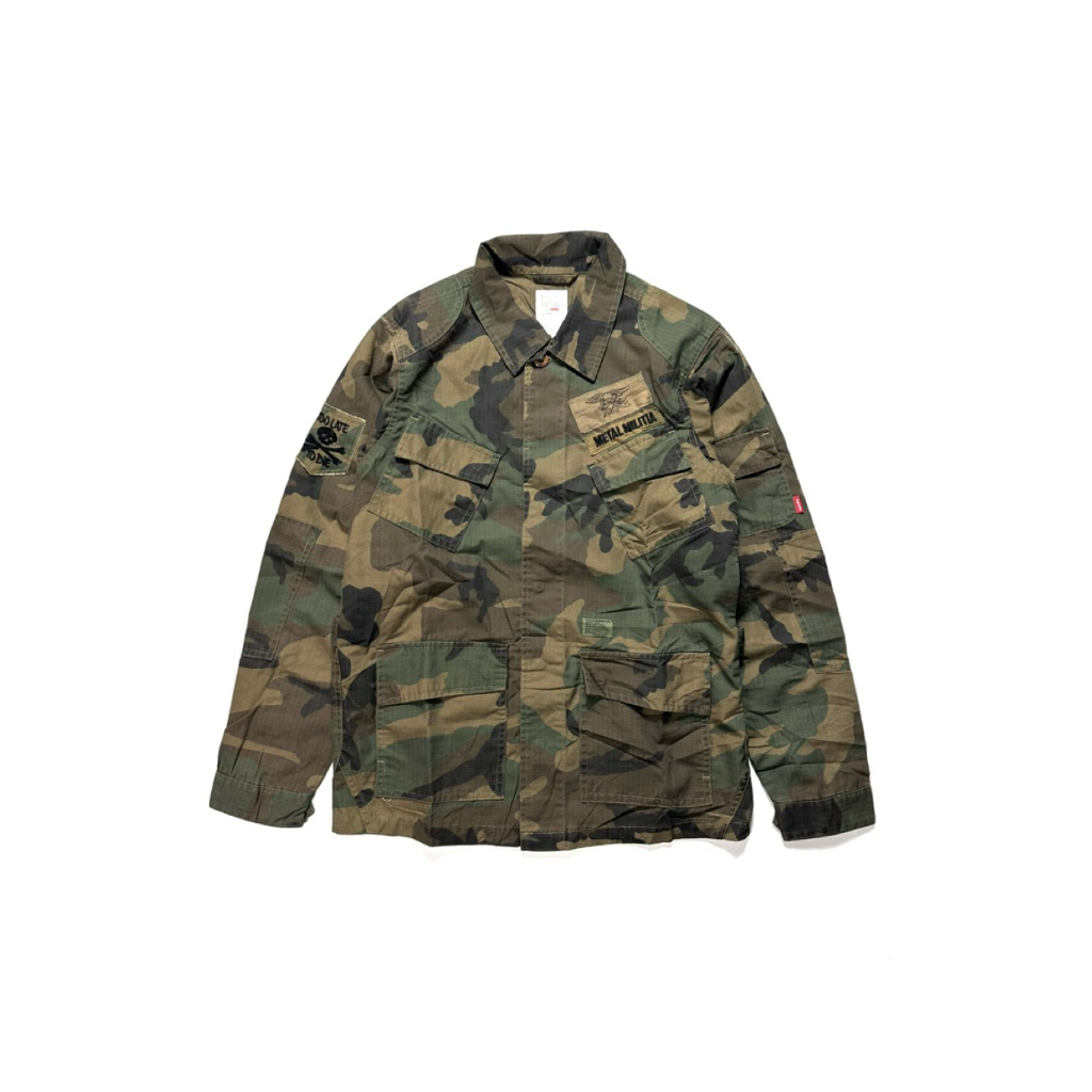 [WTAPS x SUPREME] 💯  Metal Militia Woodland Camo Ripstop M-65 Jacket ss2007