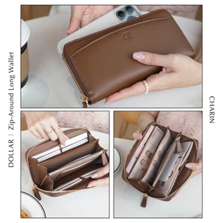 ซิปรอบใบยาว DOLLAR ซิปรูดลื่นเปิดได้กว้าง ช่องเยอะ ทรงคลาสสิคที่ต้องมี Zip-Around Long Wallet