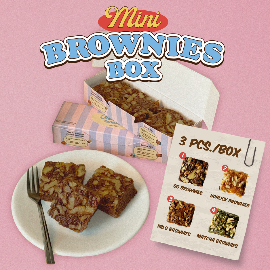 Oldschoolbrownies - Mini Brownies Box บราวนี่สูตรคุณย่า (1 กล่อง 3 ชิ้น)