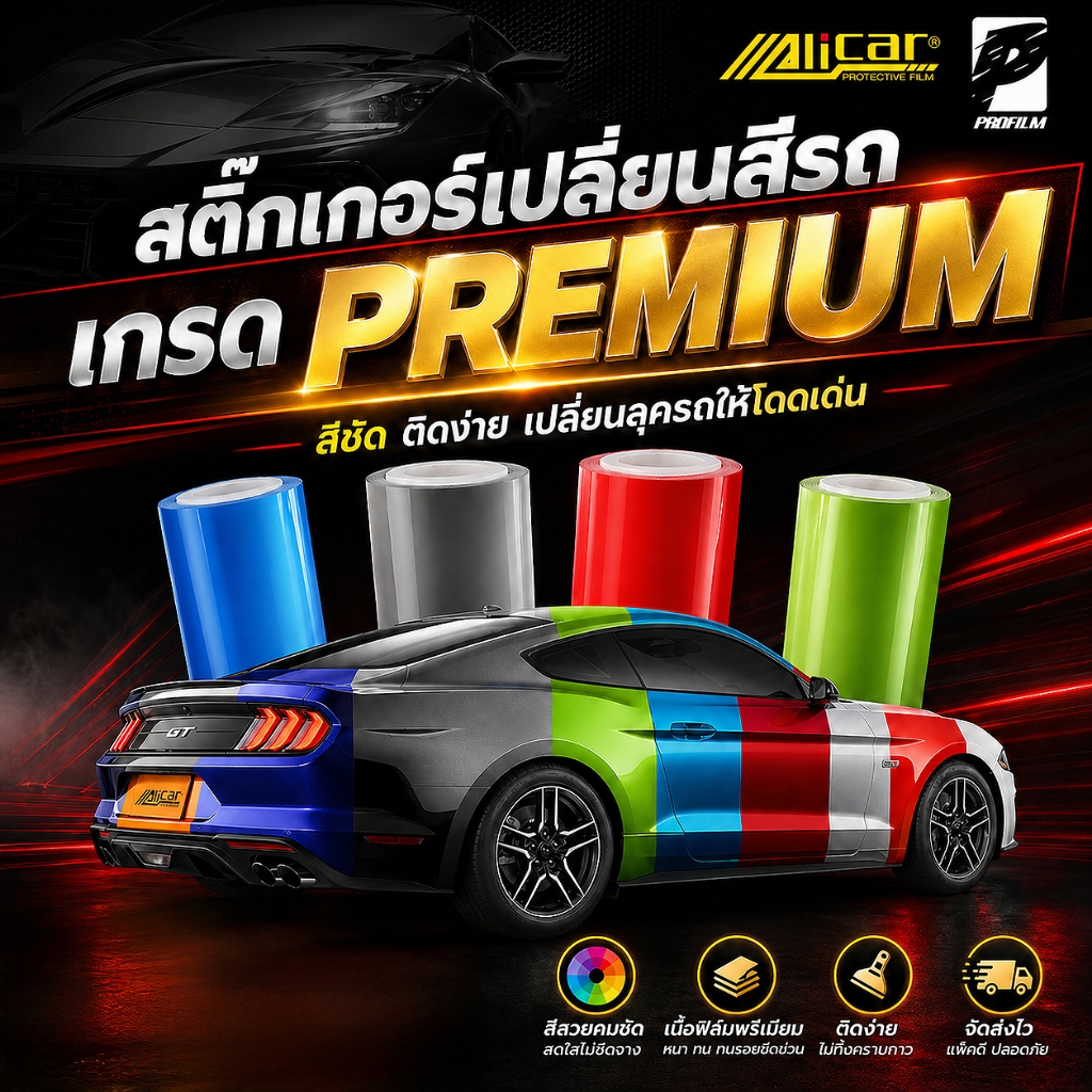 ✨เปลี่ยนลุครถให้เหมือนใหม่! รีวิวสติ๊กเกอร์เปลี่ยนสีรถ Alicar ติดตั้งเองได้ง่ายกว่าที่คิด!