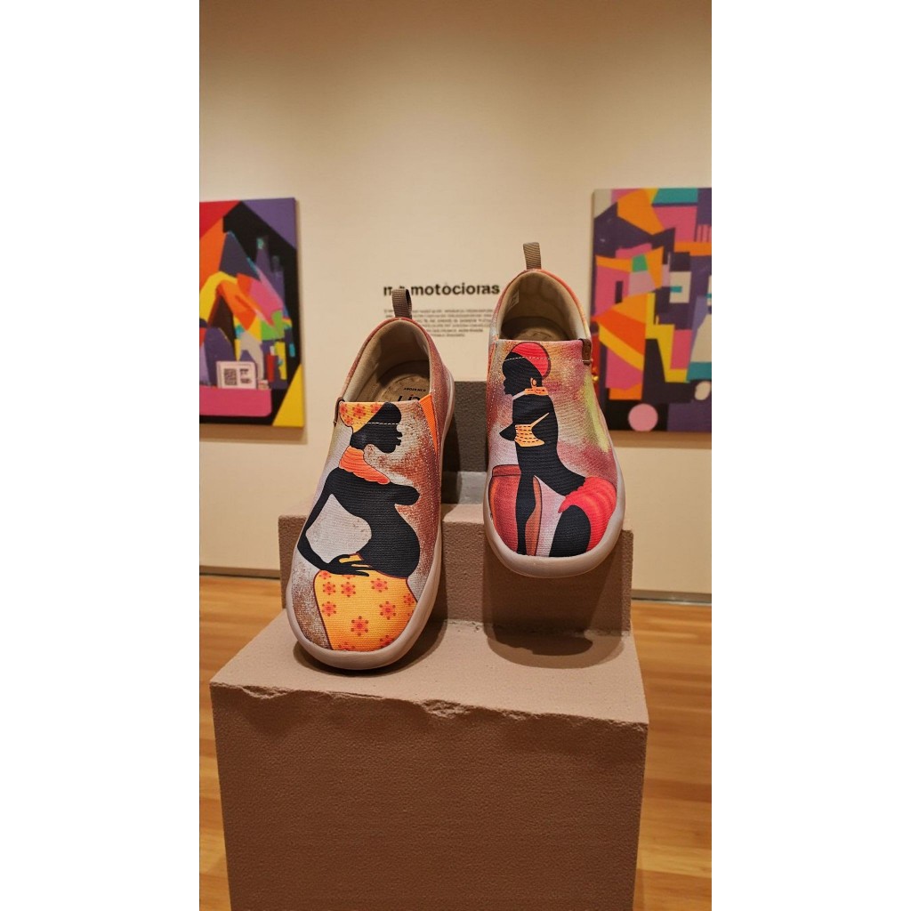 UIN fashion retro sports art casual sneakers travel shoes DANCE NOW Artist Paint Women Canvas Shoes