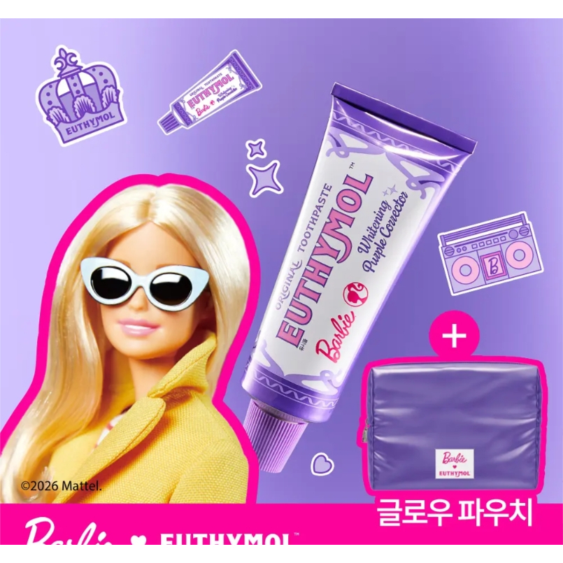 Euthymol X Barbie Whitening Purple Corrector 106g
