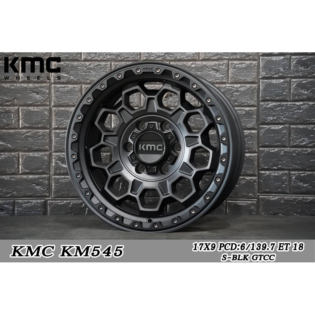 แม็กใหม่ USA KMC km545 6รู139 ดำด้าน กว้าง 9 ขอบ17นิ้ว offset18