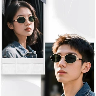 แว่นกันแดดทรงรีวินเทจ Retro Oval Classic เลนส์กัน UV400 สไตล์เกาหลี มินิมอล ผู้หญิงผู้ชายใส่ได้ เบา สบาย แฟชั่นคลาสสิค