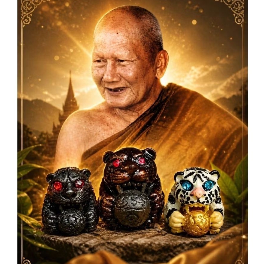 ลูกอมเจ้าพญาเสือโภคทรัพย์ (แท้💯)หลวงพ่อเปิ่น วัดบางพระ จ.นครปฐม