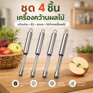อุปกรณ์คว้านเม็ด ที่เจาะแกนผลไม้ มีดคว้าน มีดแกะสลัก คว้านเม็ด มะยงชิด เงาะ ลำใย สแตนเลส