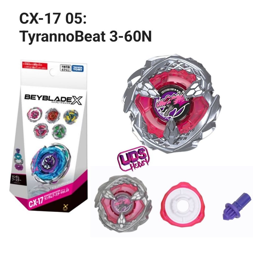 [Beyblade] Beyblade X CX-17 05: TyrannoBeat 3-60N เช็คการ์ด โค๊ดครบ ของใหม่