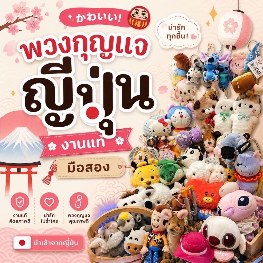 พวงกุญแจญี่ปุ่น งานไซส์เล็ก🎌 สำหรับไลฟ์สดเท่านั้น