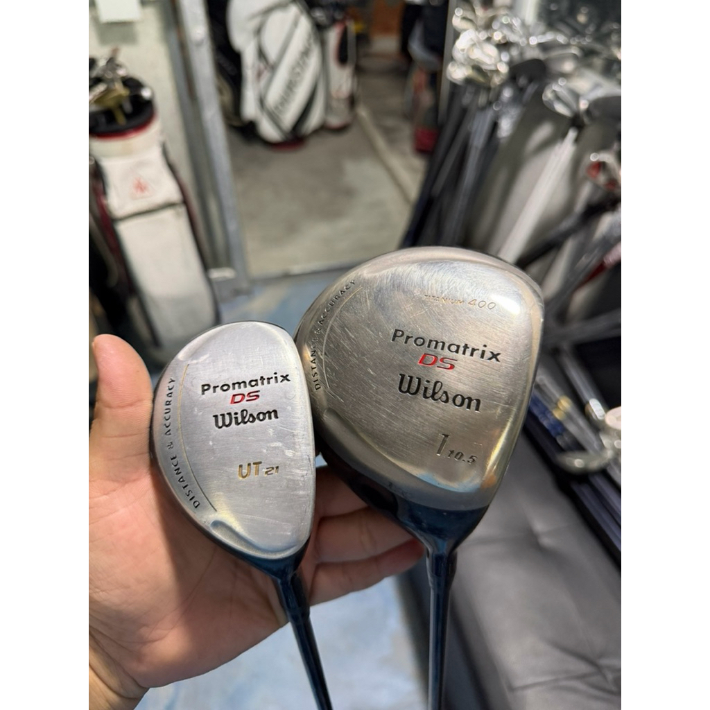 ไม้กอล์ฟมือสอง Driver+Utility Wilson FLEX-R  ก้านดี กริปดี * Driver มีรอยบุบดังรูป