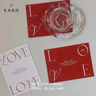 (30แผ่น) ป้ายการ์ดข้อความแสดงความรัก ความยินดี วันเกิด วันสำคัญ love hbd congrats การ์ดใช้ได้ทุกโอกาสและเทศกาล