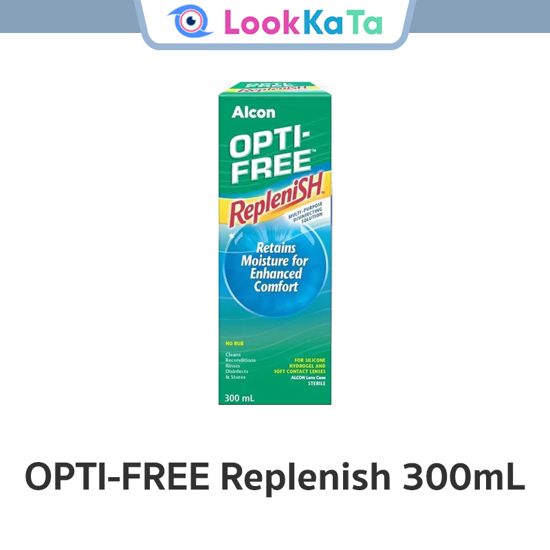 OPTI-FREE Replenish น้ำยา/แช่/ล้าง/ทำความสะอาดคอนแทคเลนส์ 300mL
