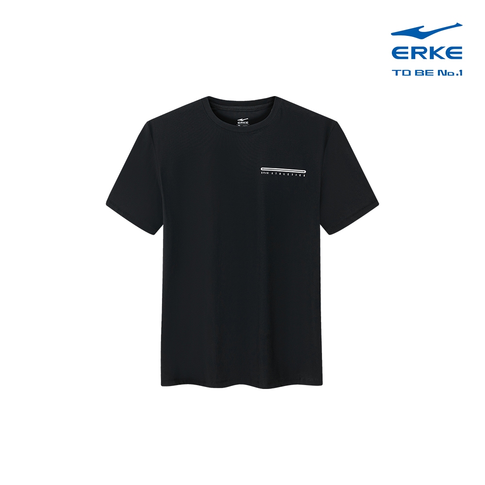 ERKE Crew Neck T-shirt >Black> 11225202368-004