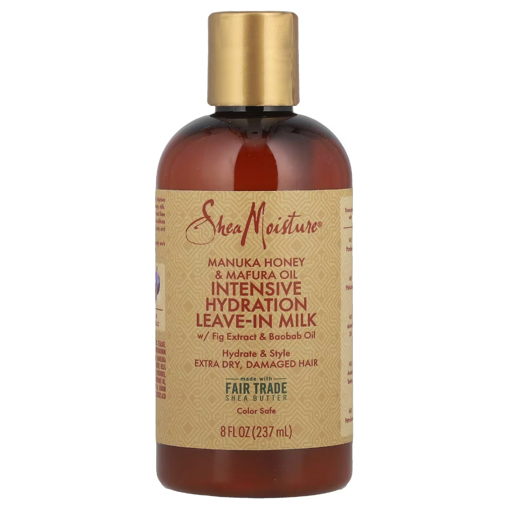 SheaMoisture Manuka Honey & Mafura Oil Leave-In Milk บำรุงผมแห้งเสีย ไม่ต้องล้างออก 237 ml (Sku.2723)