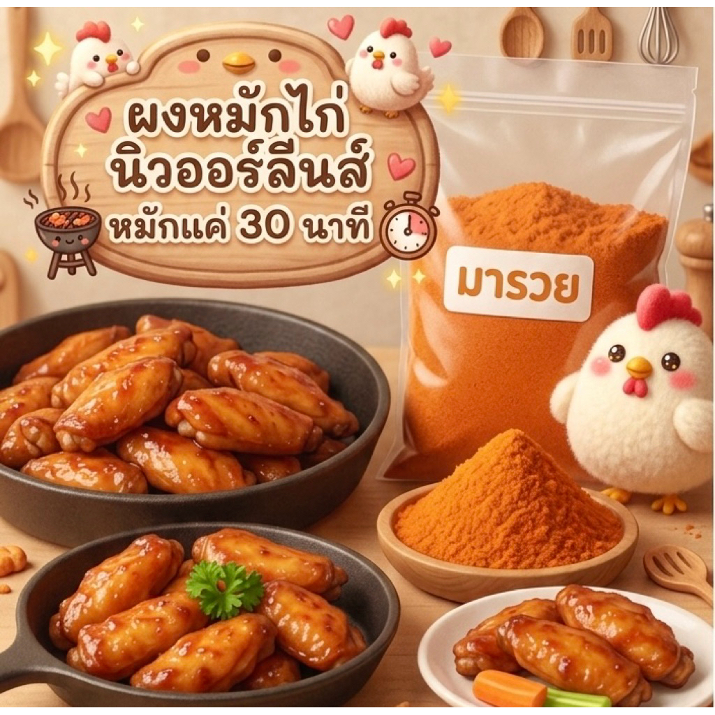 หมักไก่กัน🍗 ผงหมักไก่นิวออร์ลีนสูตรเด็ด | บาร์บีคิว 🔥 เผ็ดกลมกล่อม | ไว้หมักทอดย่าง อร่อยทุกเมนู น้ำหนัก250ก/500ก