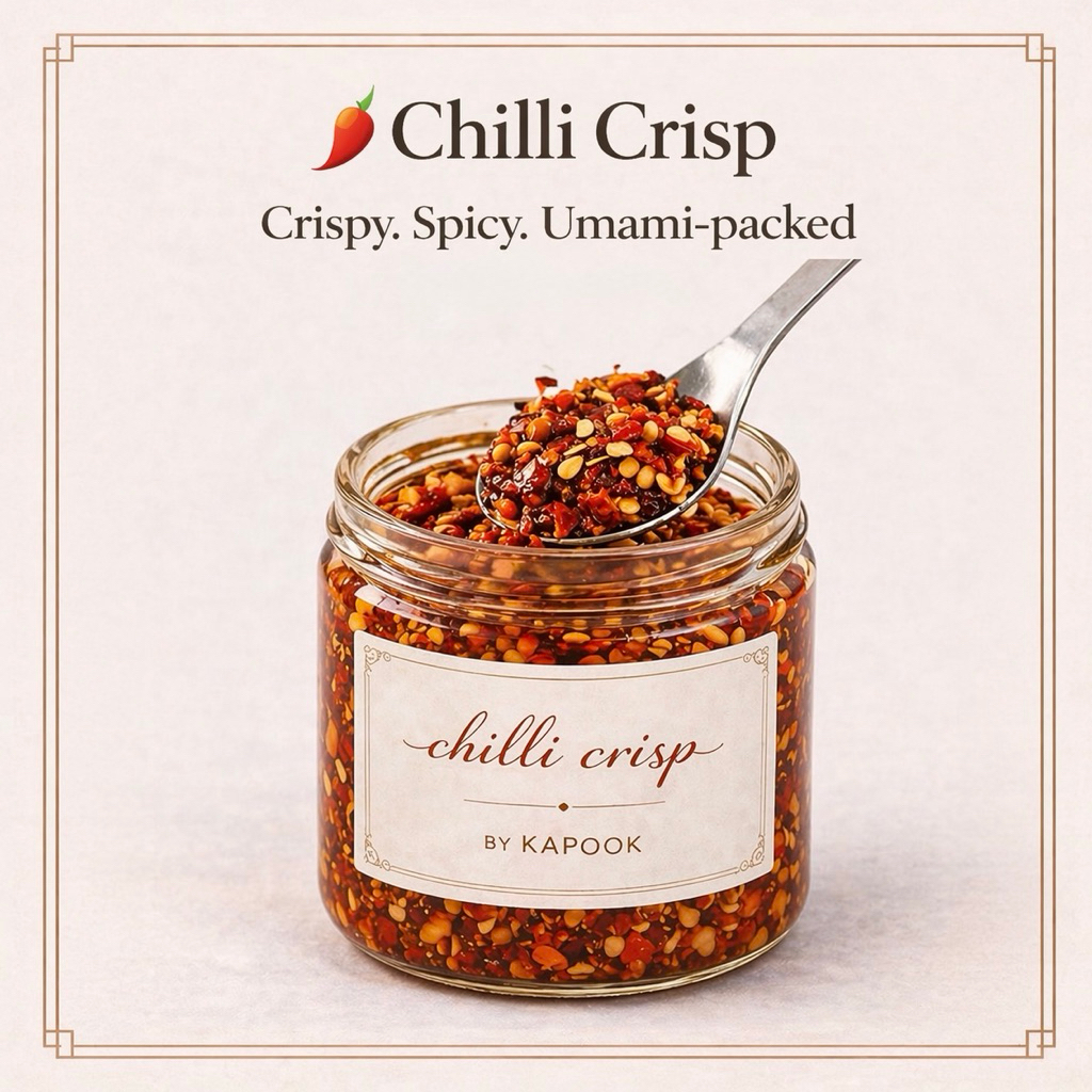 Chilli Crisp น้ำมันพริกกระเทียมหอมเจียวกรอบ หอม อูมามิ เผ็ดกำลังดี ไม่ใส่สารกันเสีย